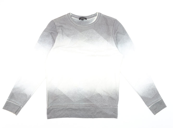 River Island Men's Grey Ombre Geometric Pullover Sweatshirt M