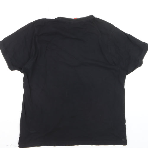 Slazenger Men's Black Crew Neck Cotton T-Shirt Size L