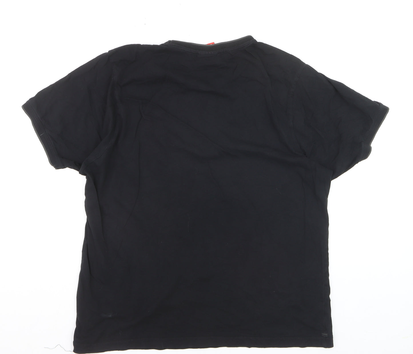 Slazenger Men's Black Crew Neck Cotton T-Shirt Size L