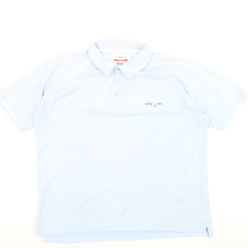 Glenmuir 1891 Men's Light Blue Collared Performance Polo T-Shirt Size L