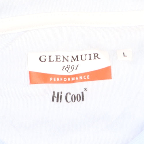 Glenmuir 1891 Men's Light Blue Collared Performance Polo T-Shirt Size L