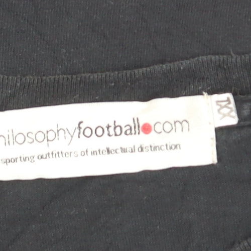 Philosophy Football Men's Black Graphic T-Shirt XXL We Shall Overcome