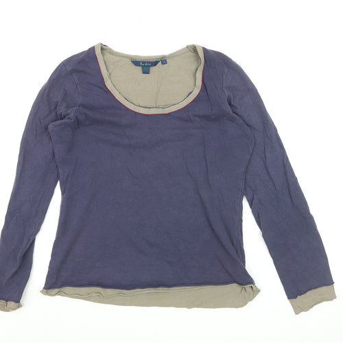 Boden Women’s Blue Long Sleeve Cotton Jersey Top Size 12