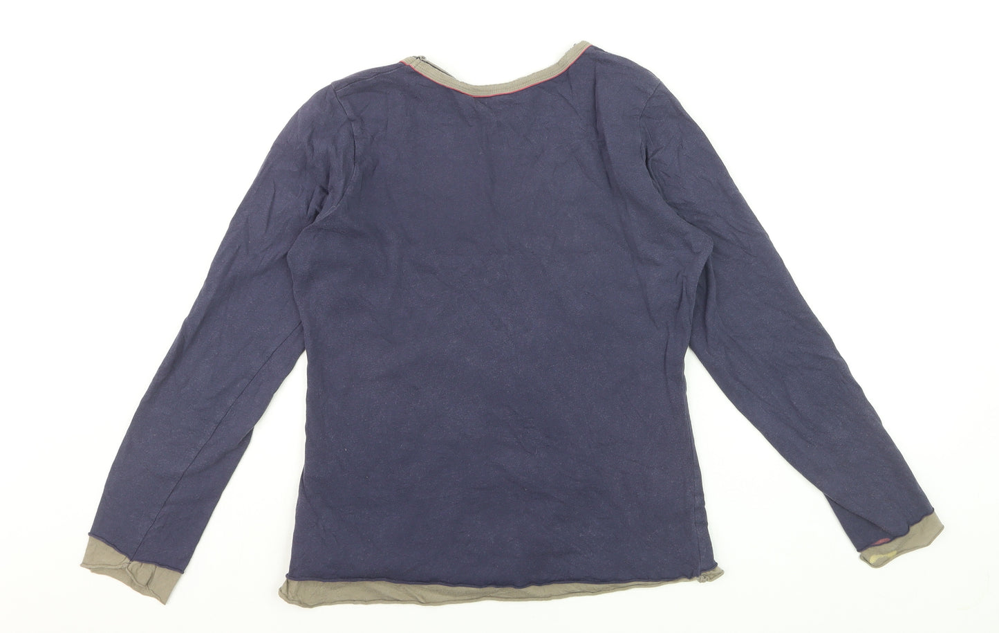 Boden Women’s Blue Long Sleeve Cotton Jersey Top Size 12