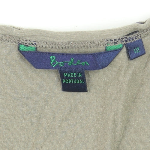 Boden Women’s Blue Long Sleeve Cotton Jersey Top Size 12
