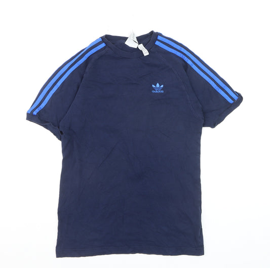 Adidas Men's Navy Blue Crew Neck Short Sleeve T-Shirt XS