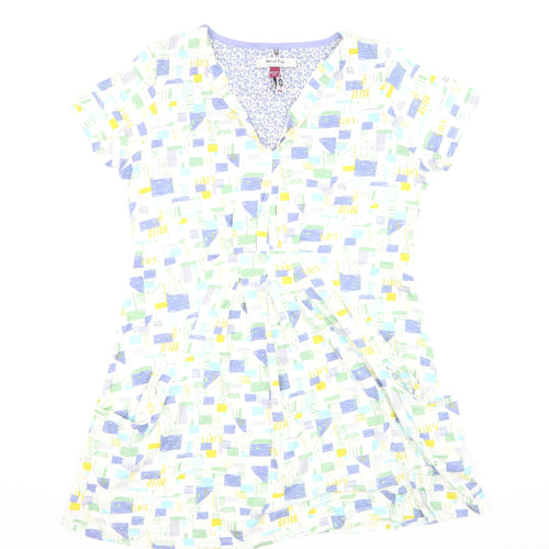 Weird Fish Women's Multicoloured Cotton Tunic Blouse Size 14