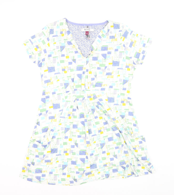 Weird Fish Women's Multicoloured Cotton Tunic Blouse Size 14