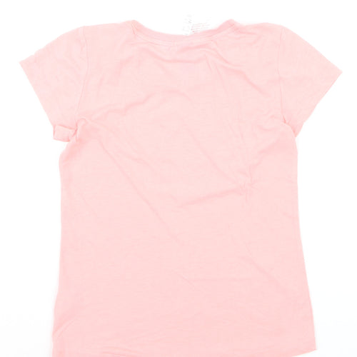 Adidas Girls Pink Logo Short Sleeve Cotton T-Shirt 12 Years