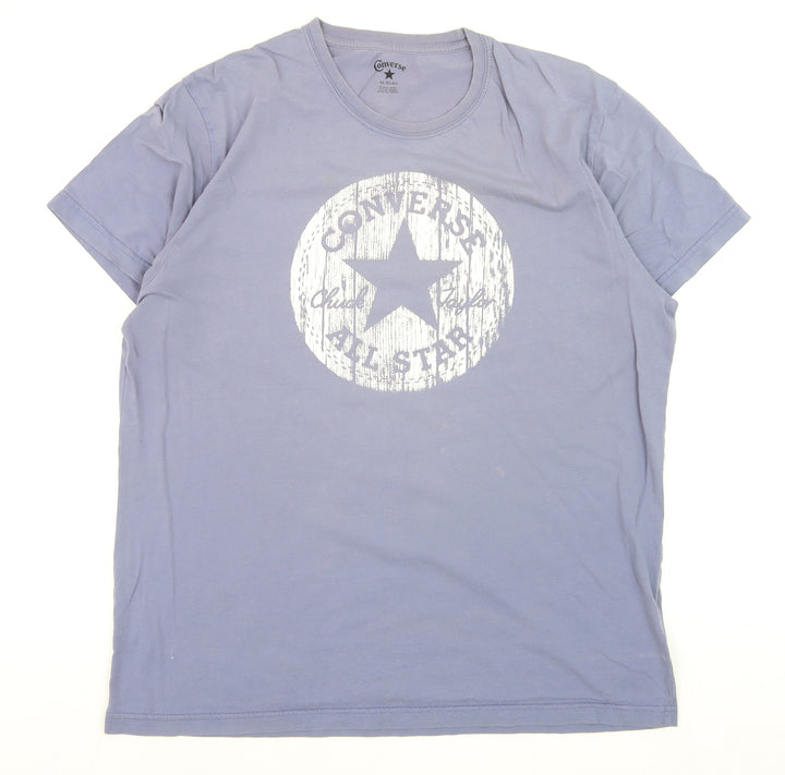 Converse Men's Blue Short Sleeve Crew Neck Graphic T-Shirt XL