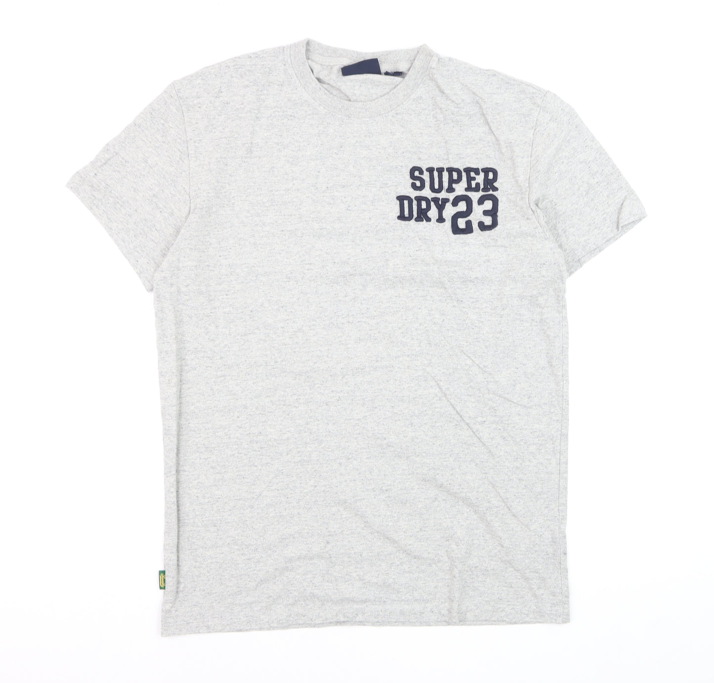 Superdry Men's Grey Crew Neck Cotton Sports T-Shirt Size M
