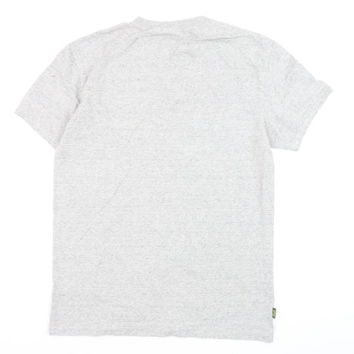 Superdry Men's Grey Crew Neck Cotton Sports T-Shirt Size M