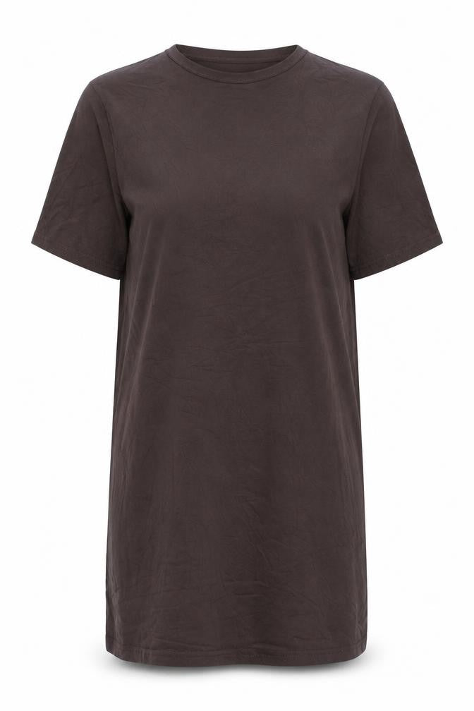 Boohoo Women’s Brown Short Sleeve Basic Stretch T-Shirt UK 12