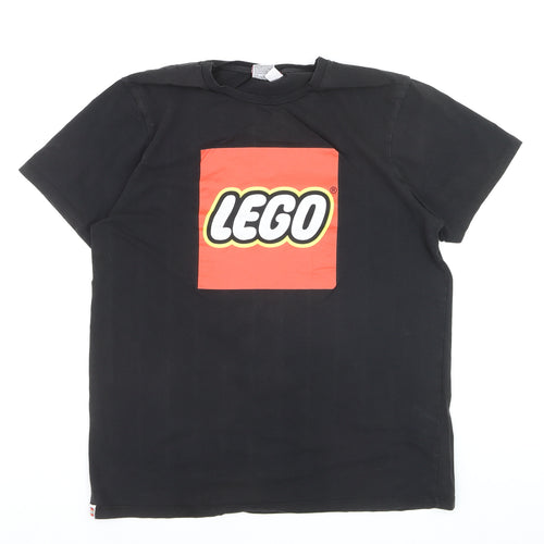 Primark Men’s Black LEGO Graphic Print Cotton T-Shirt XL