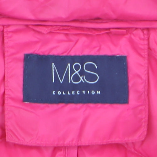 Marks and Spencer Women's Pink Lightweight Padded Gilet Size 14