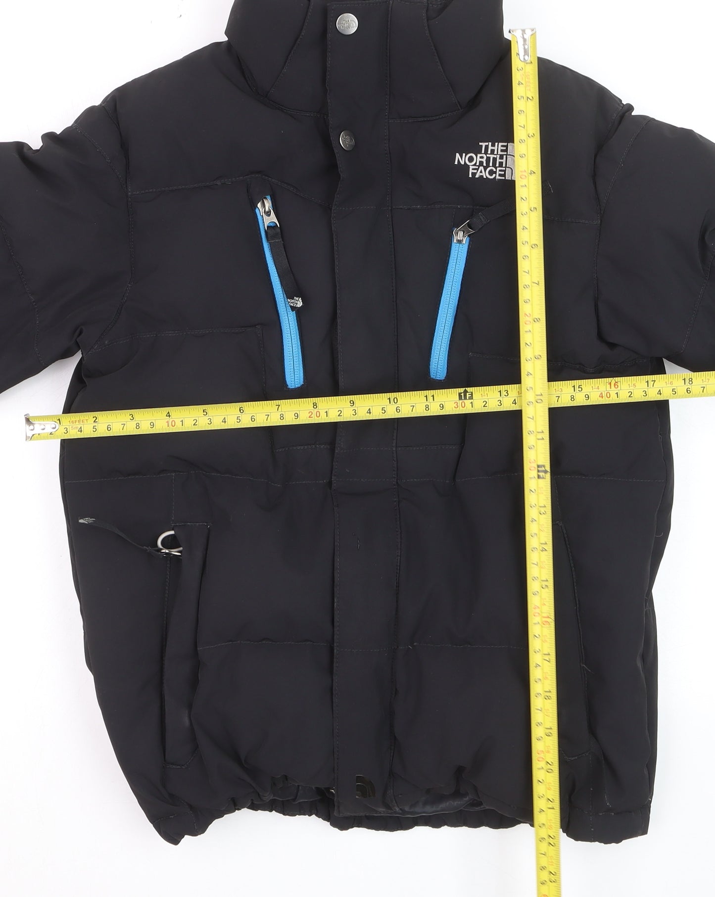The North Face Boys Black 550 Puffer Jacket Winter Hooded M