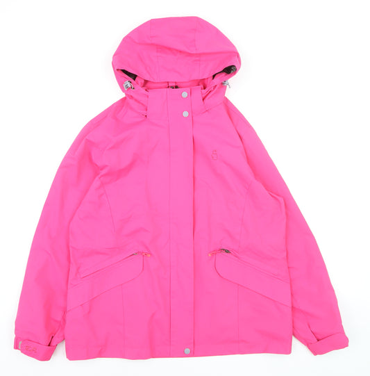 Emperor Penguin Womens Pink L Hooded Waterproof Jacket Coat Size L