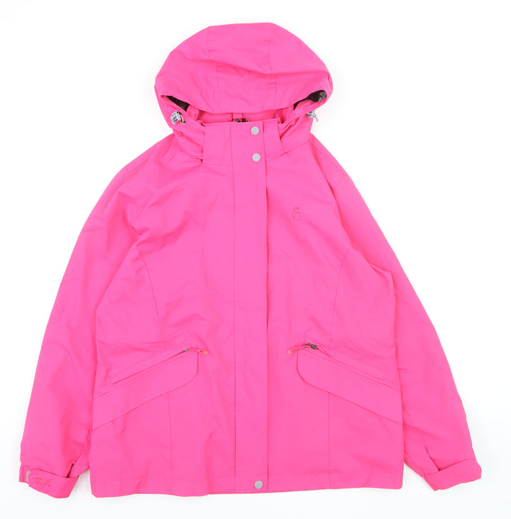 Emperor Penguin Womens Pink L Hooded Waterproof Jacket Coat Size L