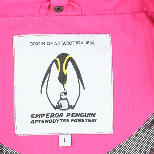 Emperor Penguin Womens Pink L Hooded Waterproof Jacket Coat Size L