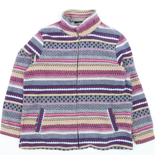 Damart Women's Multicoloured Full Zip Fleece Jacket Size M