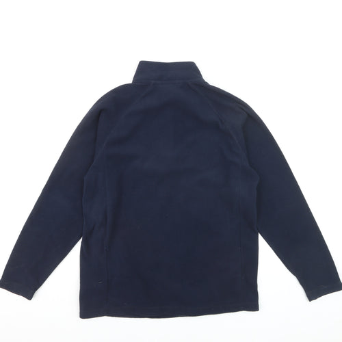 Cotton Traders Men's Blue Fleece 1/4 Zip Pullover Sweatshirt S