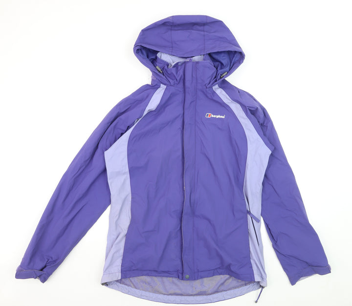Berghaus Womens Purple Waterproof Hooded Rain Jacket Size 14