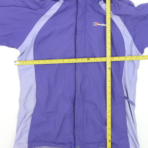 Berghaus Womens Purple Waterproof Hooded Rain Jacket Size 14