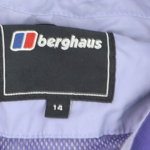 Berghaus Womens Purple Waterproof Hooded Rain Jacket Size 14