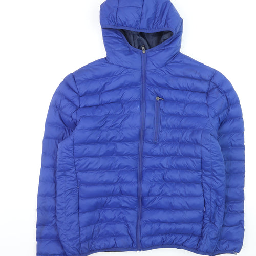 Tokyo Laundry Men's Blue XL Hooded Puffer Jacket