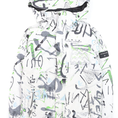 Quiksilver Boys Multicoloured 10 Years Ski Jacket Hooded Waterproof