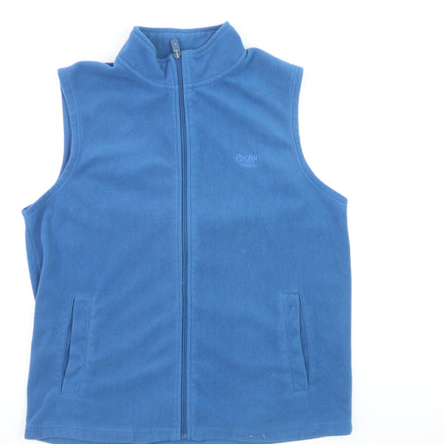 Cotton Traders Men's Blue Fleece Zip Vest Gilet Size L