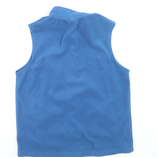 Cotton Traders Men's Blue Fleece Zip Vest Gilet Size L