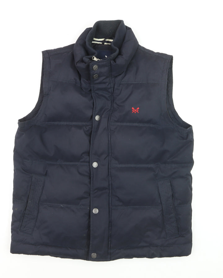 Crew Clothing Company Men's Blue Puffer Waistcoat Size M