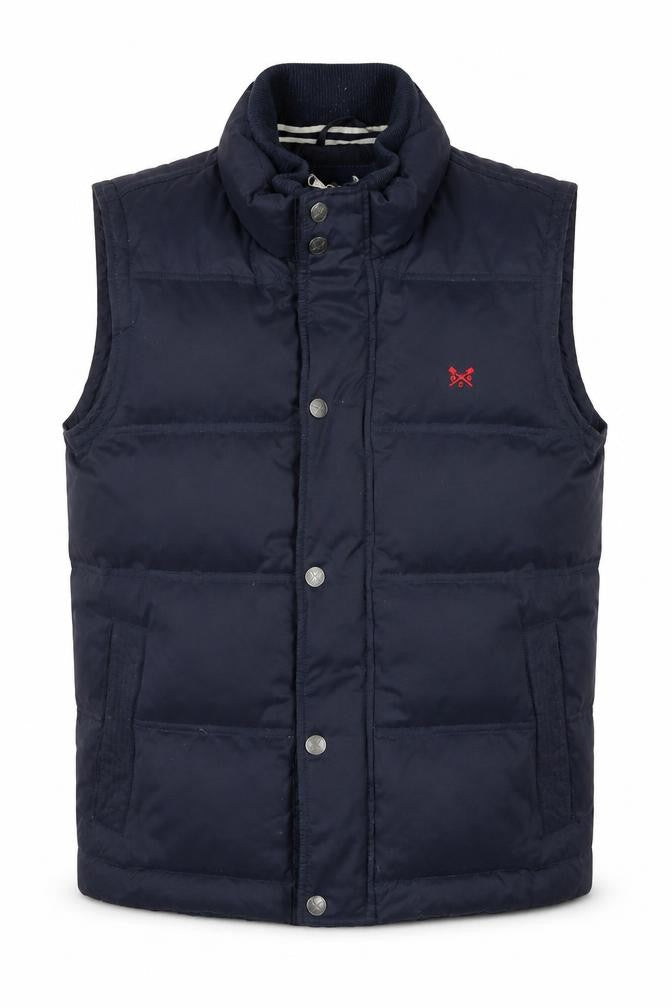 Crew Clothing Men's Blue Puffer Waistcoat Size M