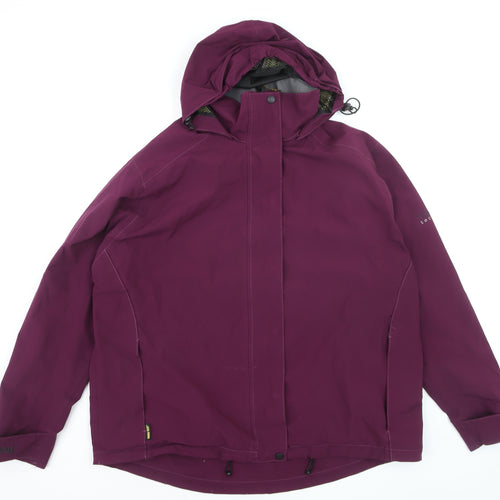 TOG24 Womens Purple Gore-Tex Waterproof Hooded Rain Jacket Size 16