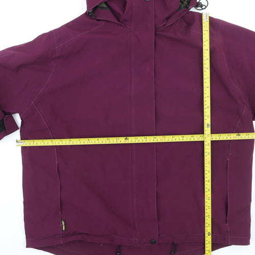 TOG24 Womens Purple Gore-Tex Waterproof Hooded Rain Jacket Size 16