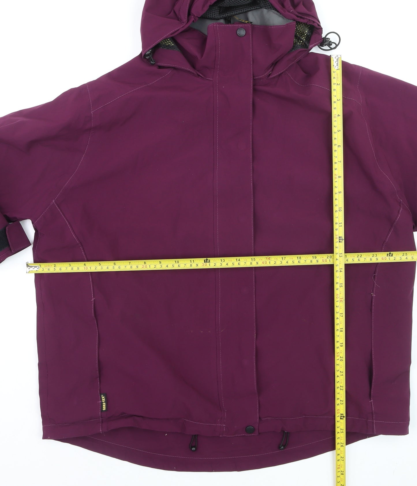 TOG24 Womens Purple Gore-Tex Waterproof Hooded Rain Jacket Size 16