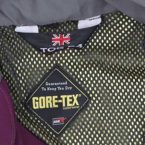 TOG24 Womens Purple Gore-Tex Waterproof Hooded Rain Jacket Size 16