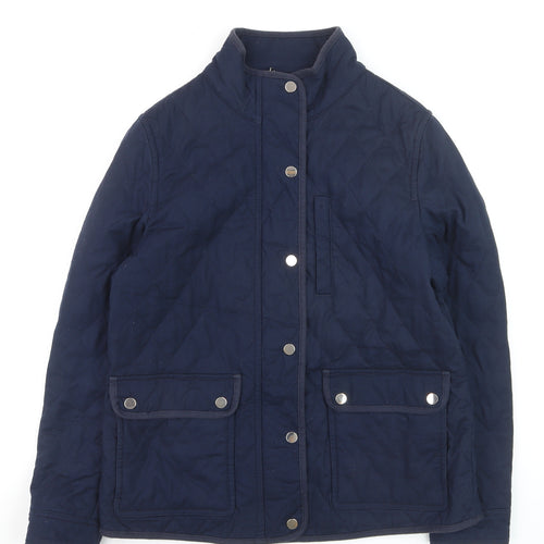 Marks and Spencer Women's Blue Quilted Mid-Length Jacket Size 12