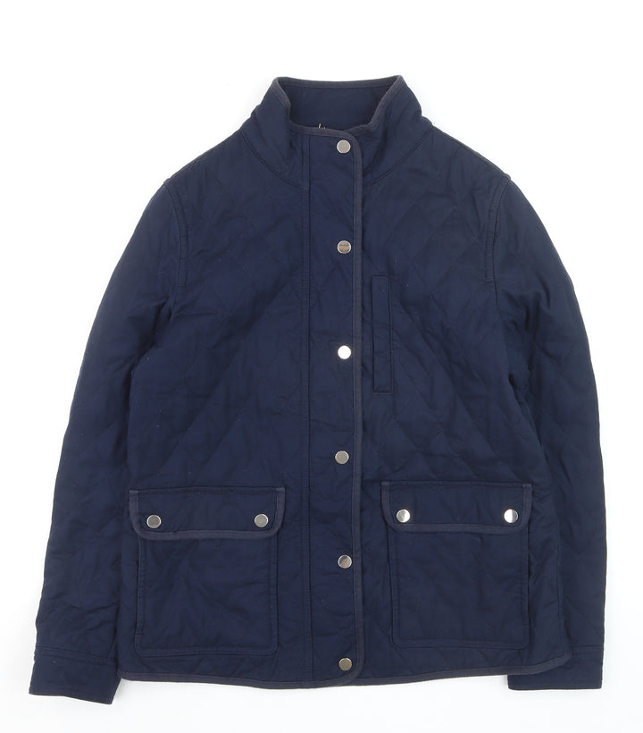 Marks and Spencer Women's Blue Quilted Mid-Length Jacket Size 12