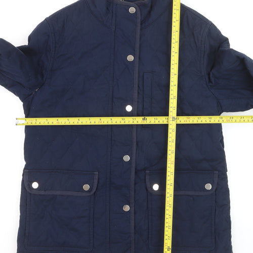 Marks and Spencer Women's Blue Quilted Mid-Length Jacket Size 12