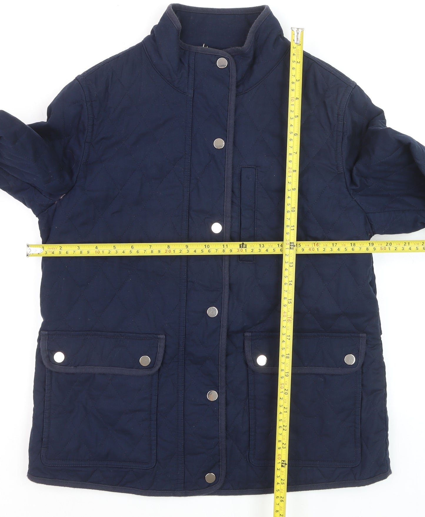 Marks and Spencer Women's Blue Quilted Mid-Length Jacket Size 12
