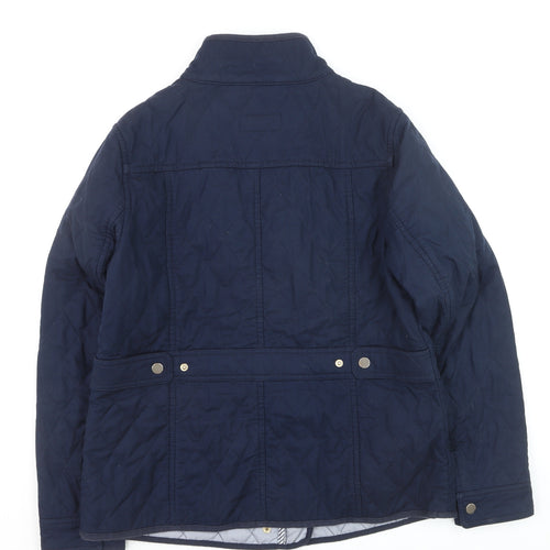 Marks and Spencer Women's Blue Quilted Mid-Length Jacket Size 12
