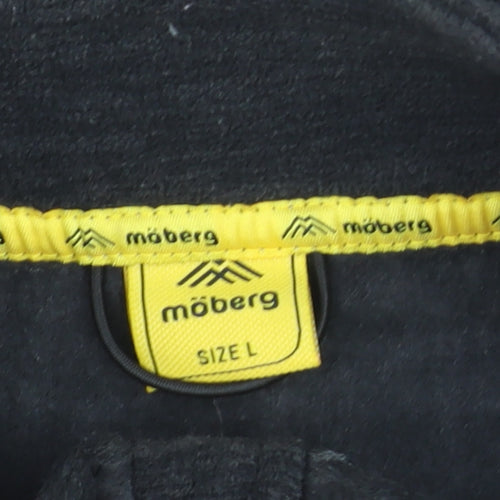 möberg Men's Black Full Zip Fleece Sweatshirt Size L Outdoor