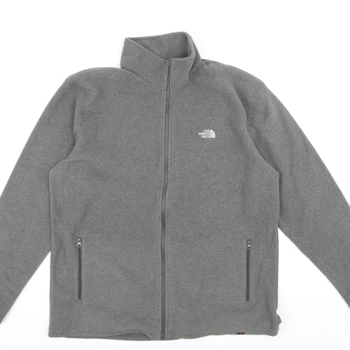 The North Face Men's Grey XL Full Zip Fleece Sweatshirt