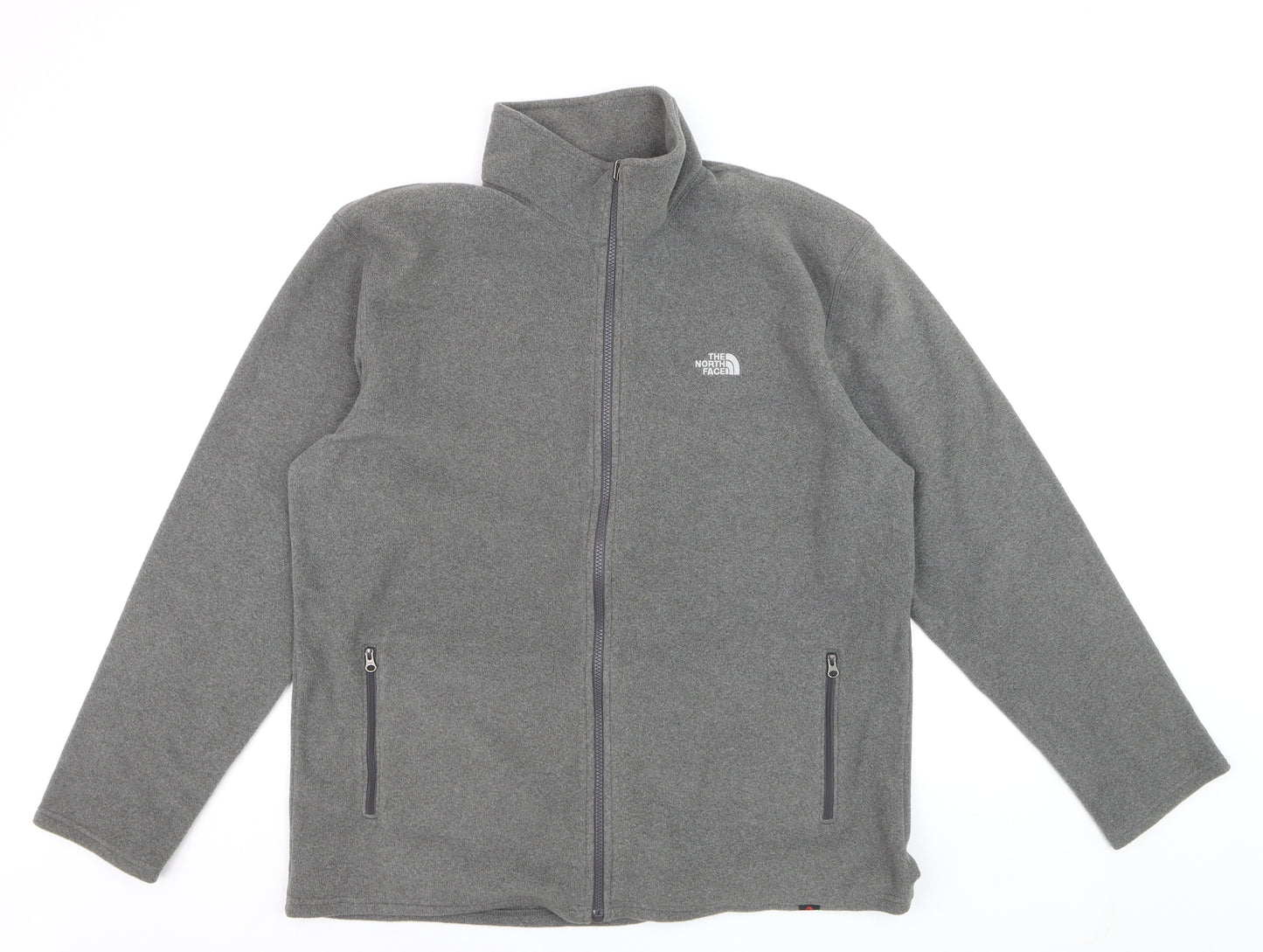 The North Face Men's Grey XL Full Zip Fleece Sweatshirt