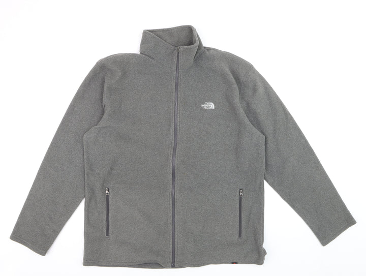 The North Face Men's Grey XL Full Zip Fleece Sweatshirt