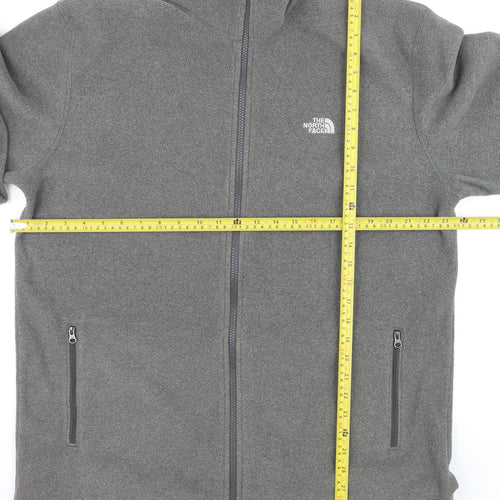 The North Face Men's Grey XL Full Zip Fleece Sweatshirt