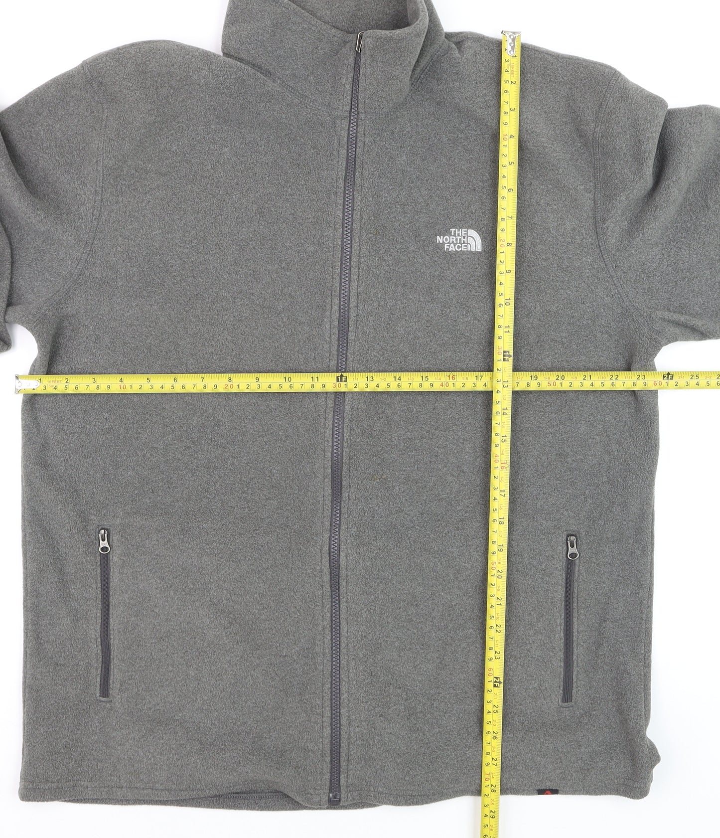 The North Face Men's Grey XL Full Zip Fleece Sweatshirt