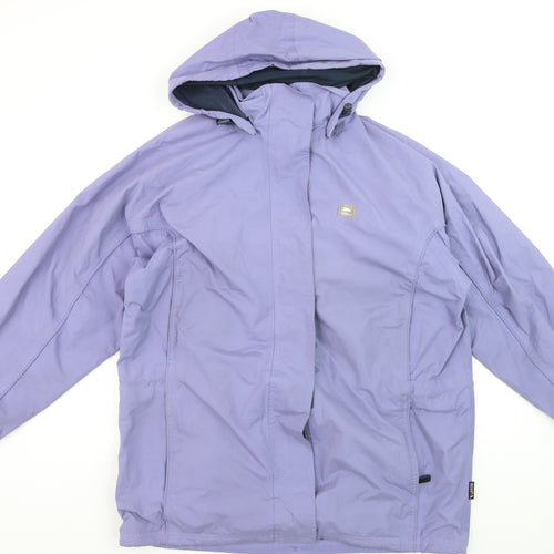 Trespass Womens Purple Waterproof Windproof Hooded Rain Jacket Size 16